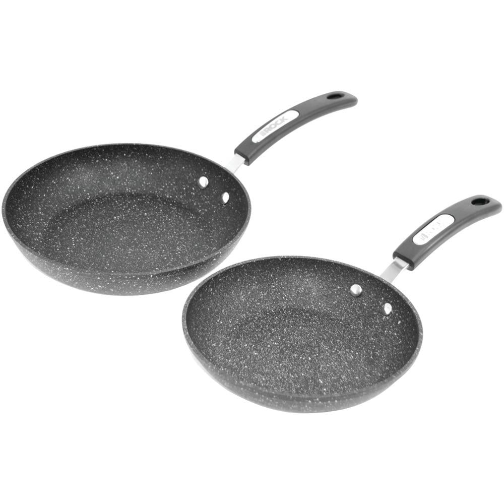 The Rock By Starfrit The Rock By Starfrit Set Of 2 Fry Pans With Bakelite Handles Srft060740