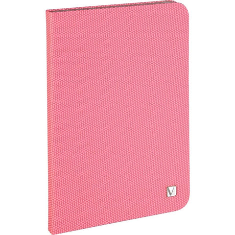 Verbatim Folio Hex Case For Ipad Mini (1,2,3) - Bubblegum Pink - Microsuede Interior - Textured - 8.3 Height X 5.7 Width X 0.5 Depth