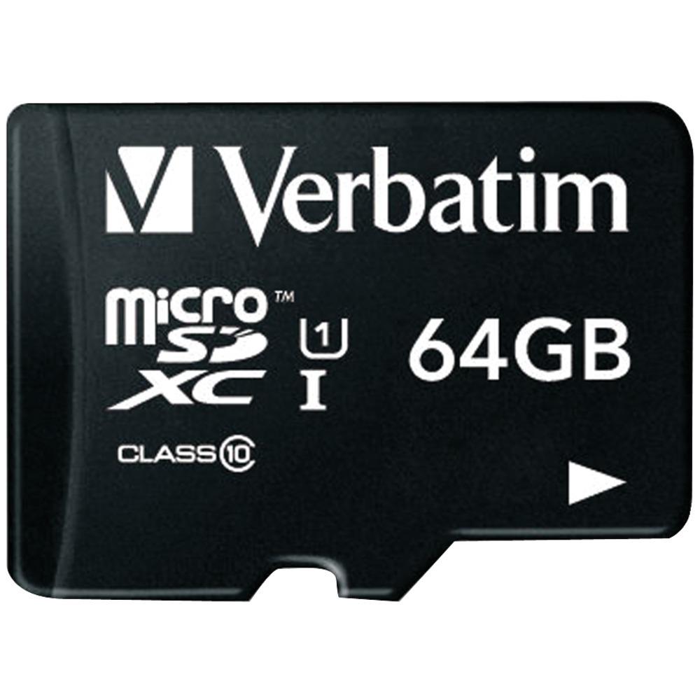 Verbatim 64gb Class 10 Microsdxc Card With Adapter Vtm44084