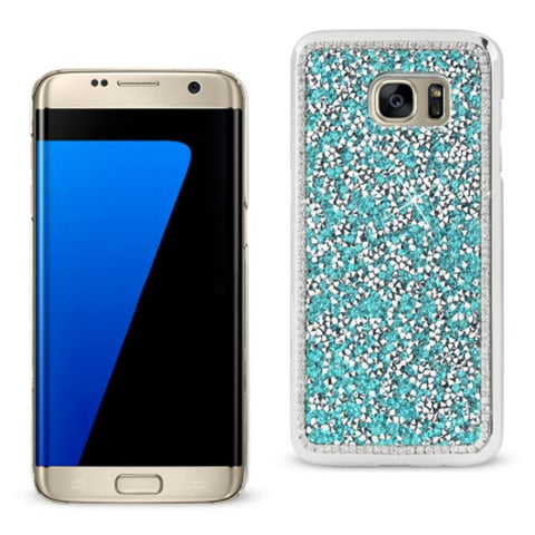 Reiko Samsung Galaxy S7 Edge Jewelry Bling Rhinestone Case In Blue