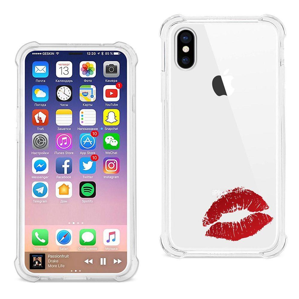 Reiko Iphone X/iphone Xs Solid Armor Dual Layer Protective Case In Red