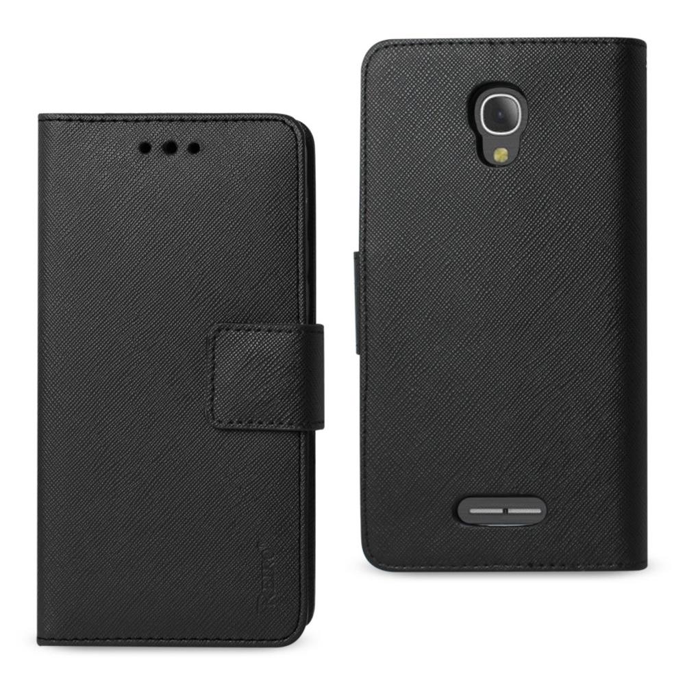 Reiko Alcatel Fierce 4 3-in-1 Wallet Case In Black