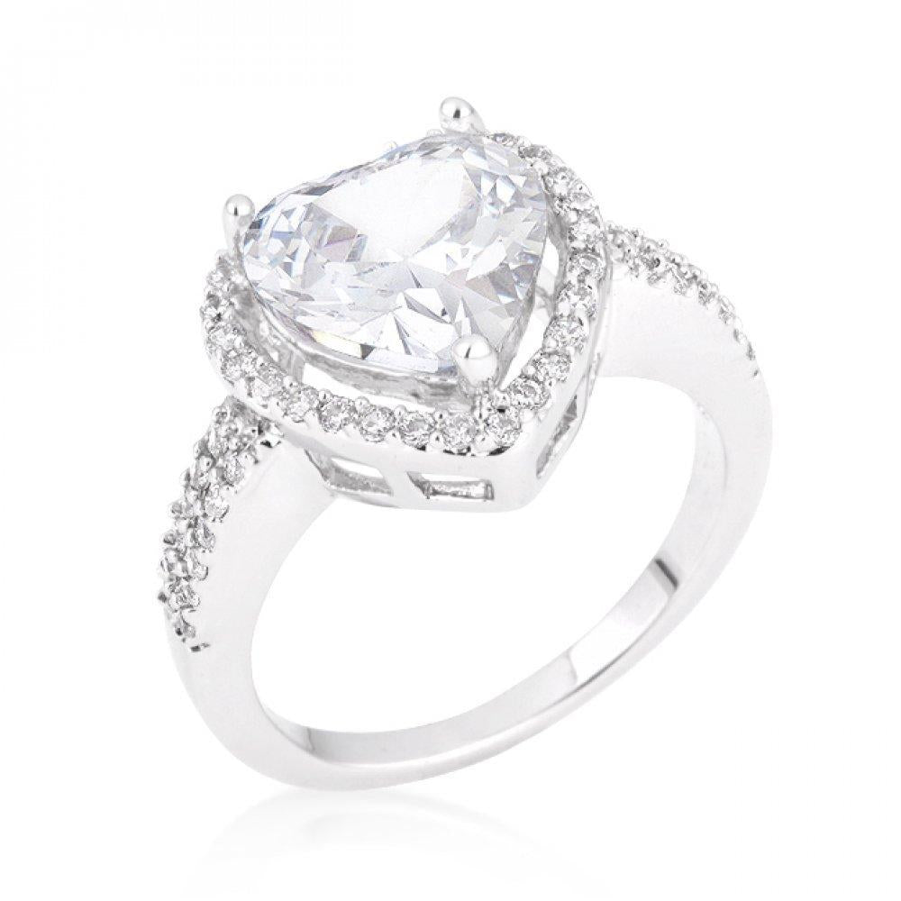 Valentine Heart Ring (size: 10) R08351r-c01-10