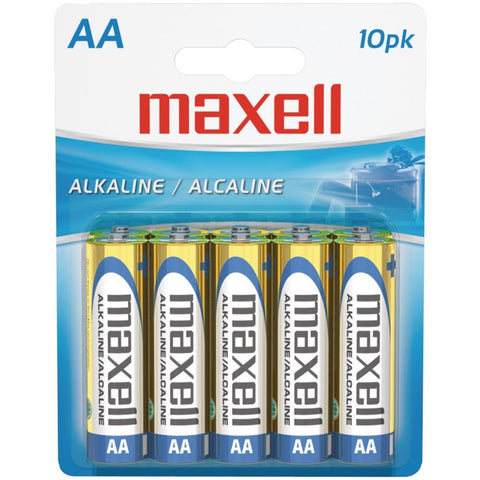 Maxell 723410 - Lr610bp Alkaline Batteries (aa; 10 Pk; Carded)