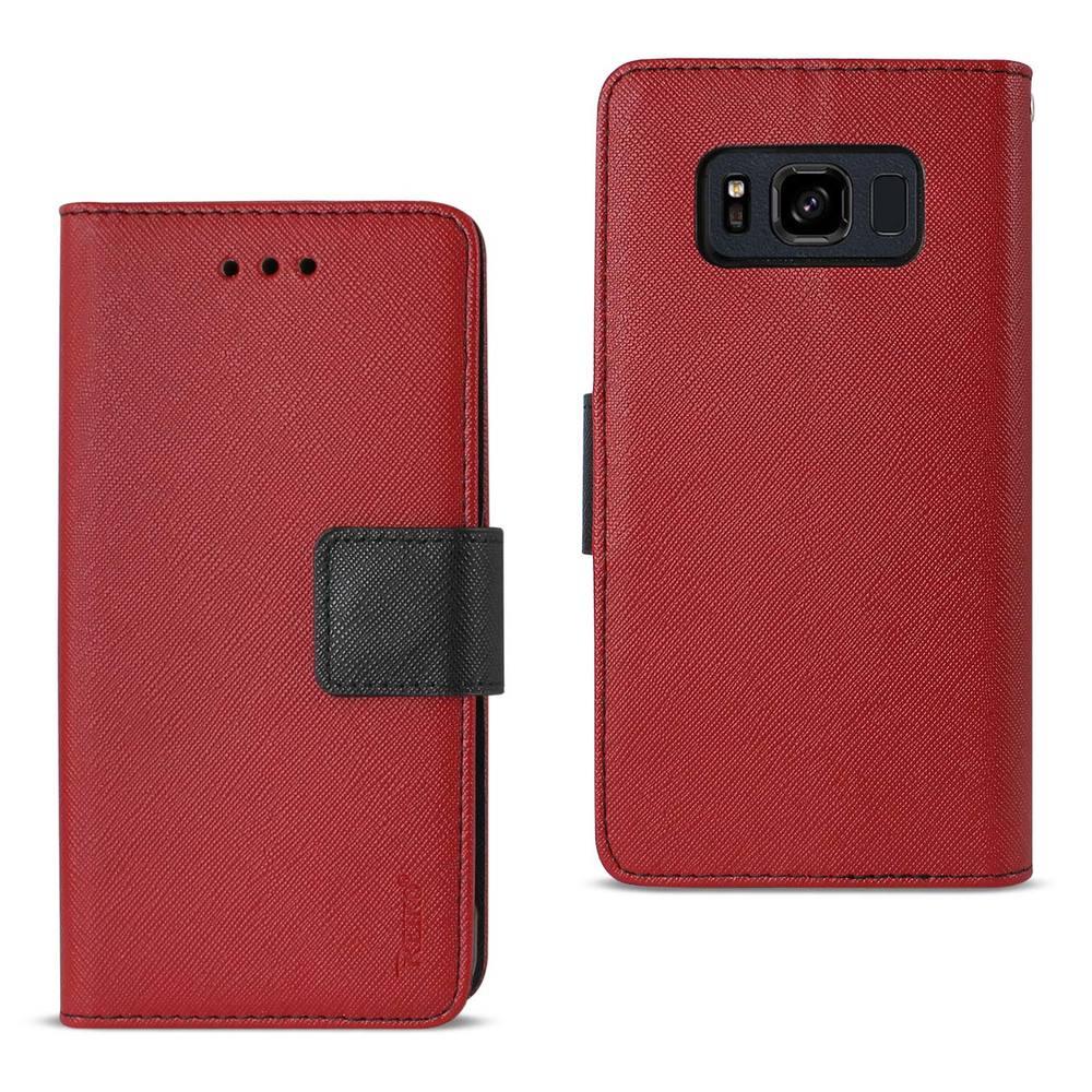 Reiko Samsung Galaxy S8 Active 3-in-1 Wallet Case In Red