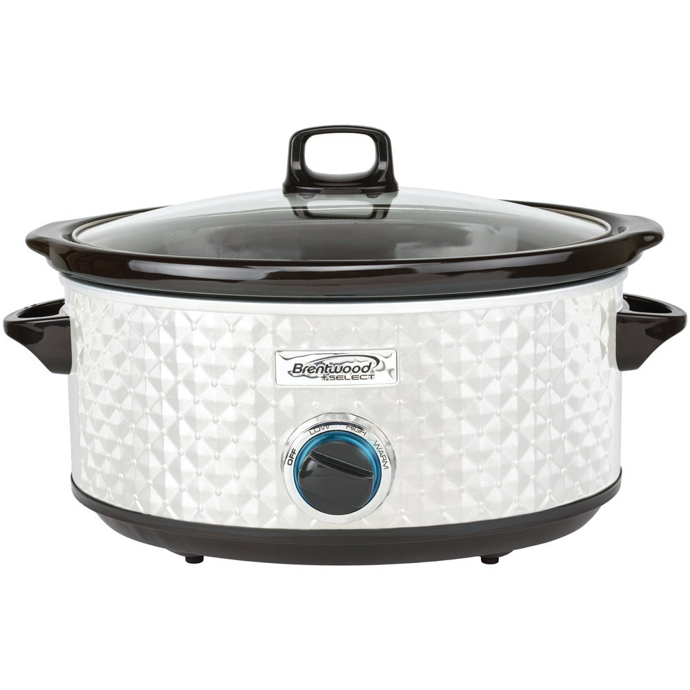 Brentwood Appliances 7-quart Slow Cooker (pearl White) Btwsc157w