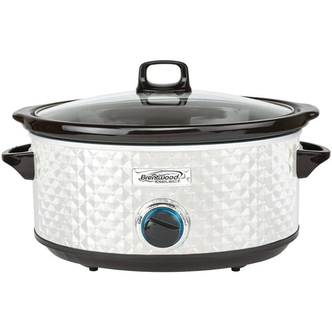 Brentwood Appliances 7-quart Slow Cooker (pearl White) Btwsc157w
