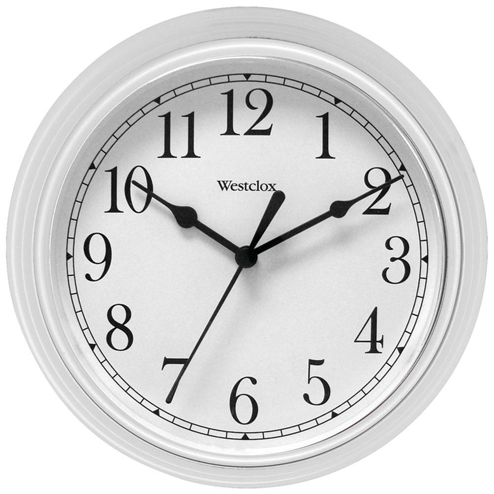 Westclox 9&amp;quot; Decorative Wall Clock (white) Nyl46994a
