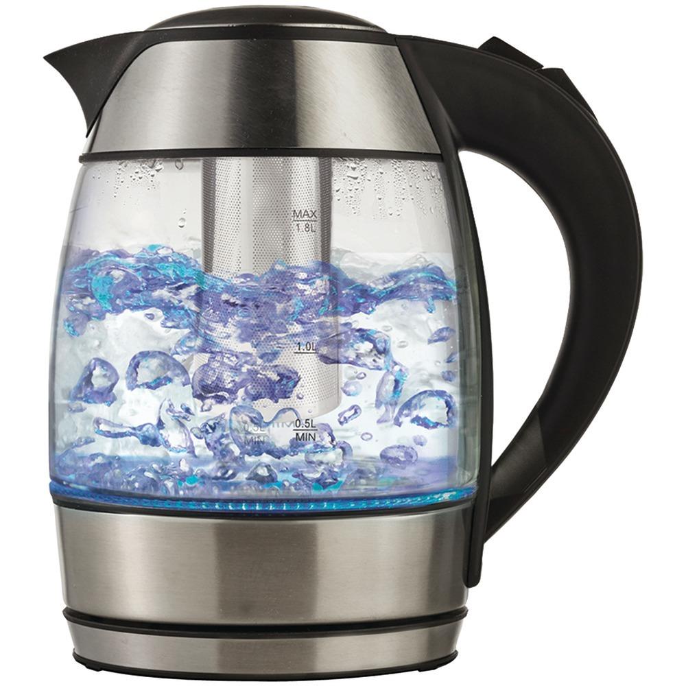 Brentwood Borosilicate Glass Tea Kettle With Tea Infuser Btwkt1960bk