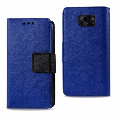 Reiko Samsung Galaxy S7 Edge 3-in-1 Wallet Case In Navy