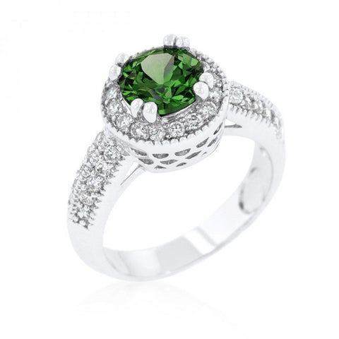 Emerald Halo Engagement Ring (size: 05) R08226r-c40-05