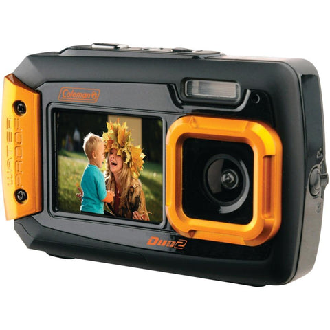 Coleman 20.0-megapixel Duo2 Dual-screen Waterproof Digital Camera (orange) Elb2v9wpo