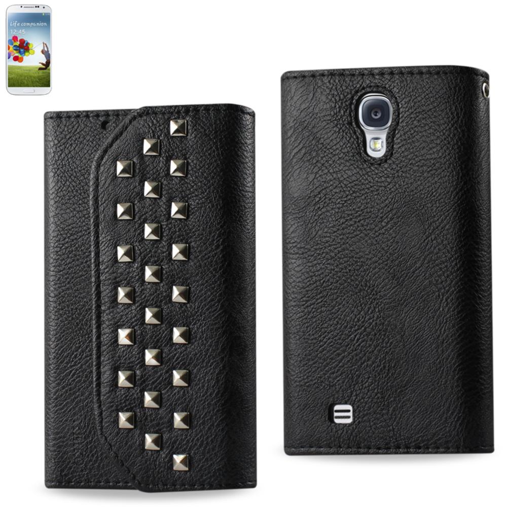 Reiko Samsung Galaxy S4 Studs Wallet Case In Black