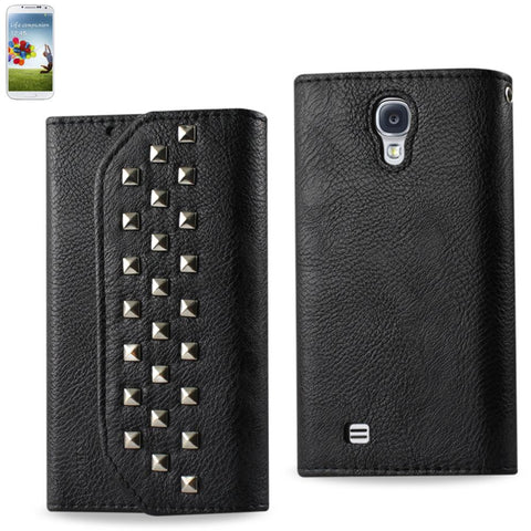 Reiko Samsung Galaxy S4 Studs Wallet Case In Black