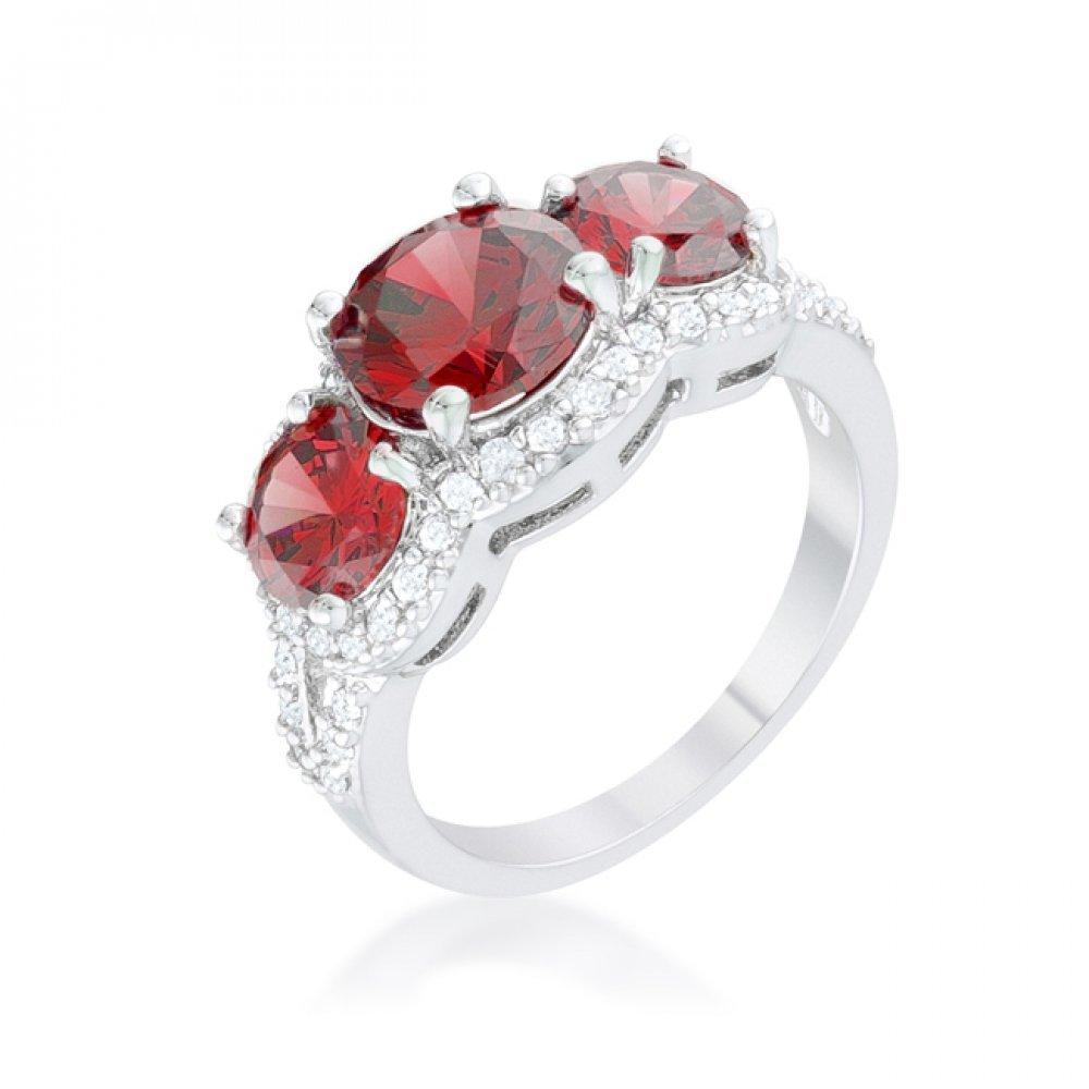 Garnet Classic Trio Ring (size: 05) R08450r-c13-05