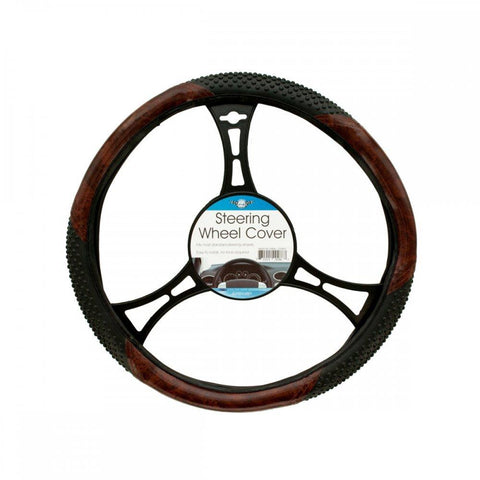 Textured Two-tone Steering Wheel Cover Od807