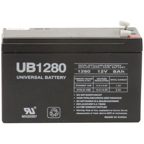 Upg 85986/d5743 Sealed Lead Acid Battery (12v; 8ah; .187 Tab Terminals; Ub1280)