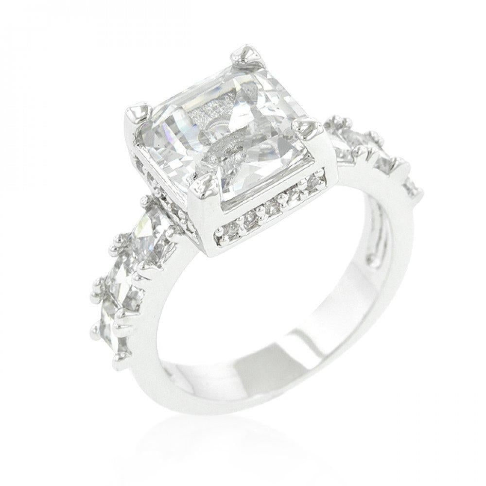 Asscher Cut Engagement Ring (size: 09) R07706r-c01-09