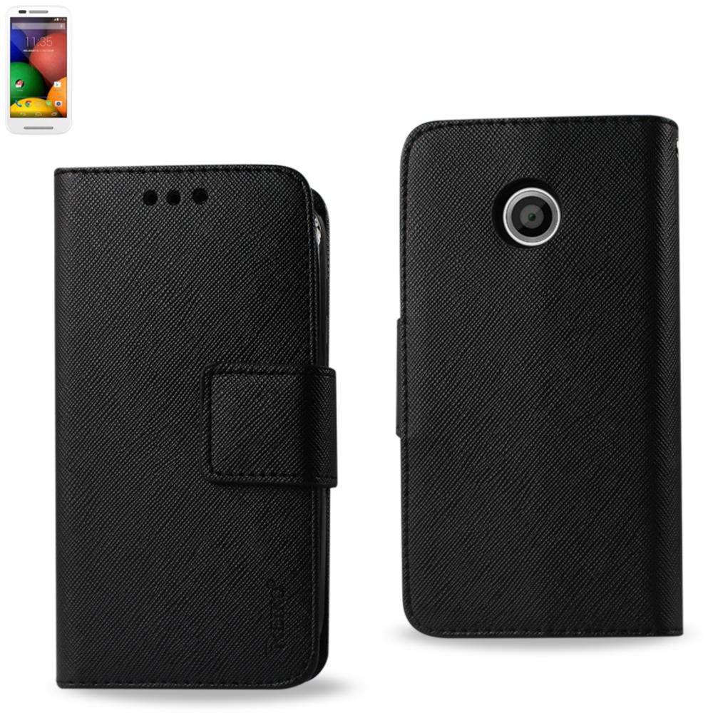 Reiko Motorola Moto E 3-in-1 Wallet Case In Black