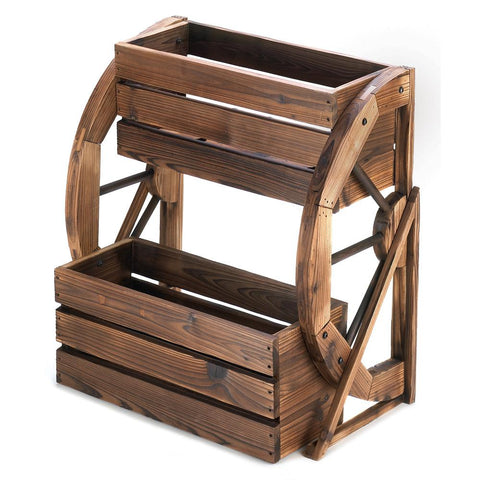 Wagon Wheel Double-tier Planter 10013842