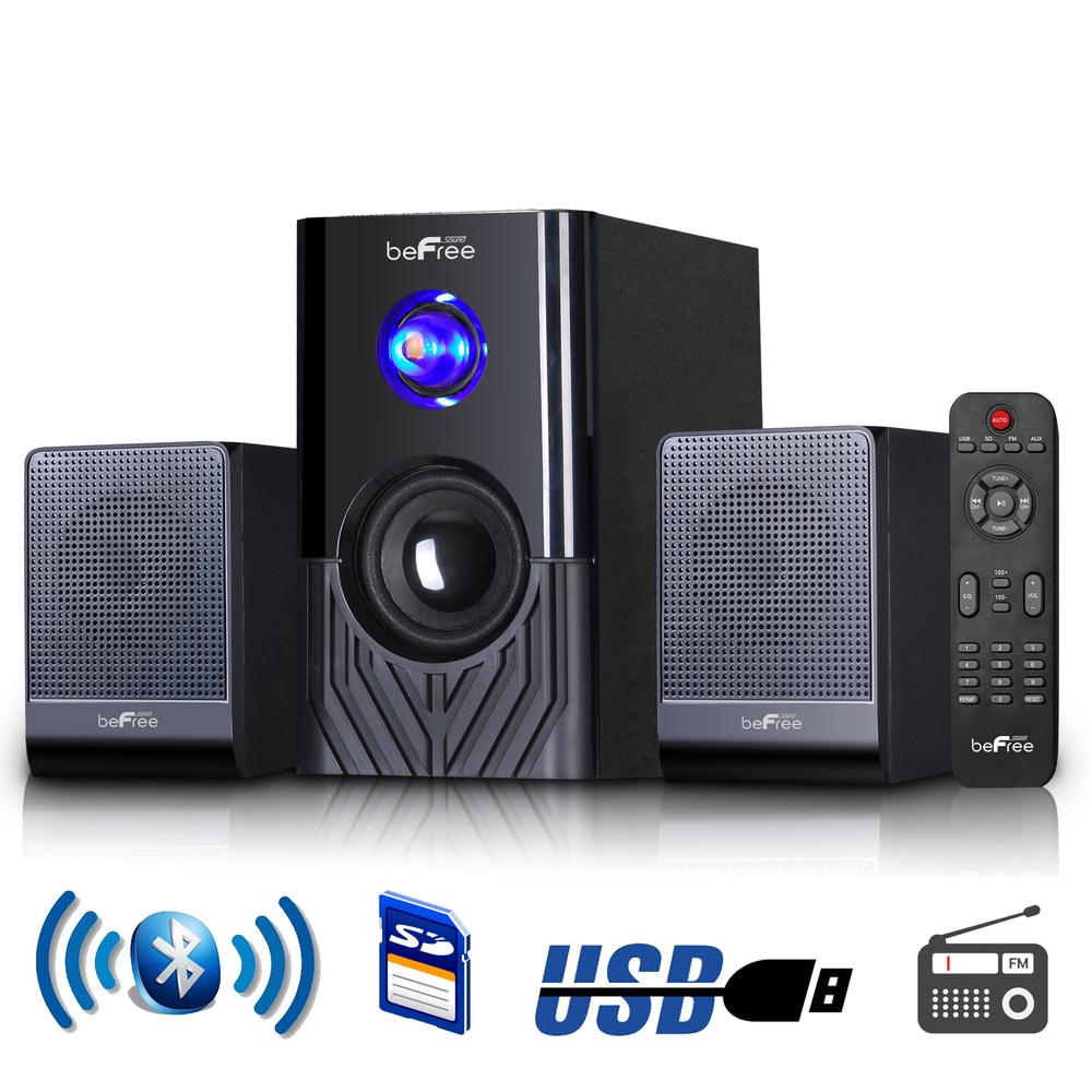 Befree Sound 2.1 Channel Surround Sound Bluetooth Speaker System -black