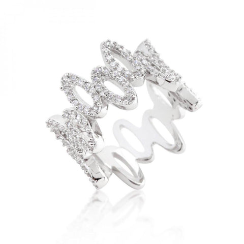 Cubic Zirconia Oval Fashion Ring (size: 08) R08308r-c01-08