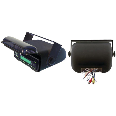 Pyle Pro Universal Marine Stereo Housing With Full Chassis-wired Casing (black) Pylplmrcb3