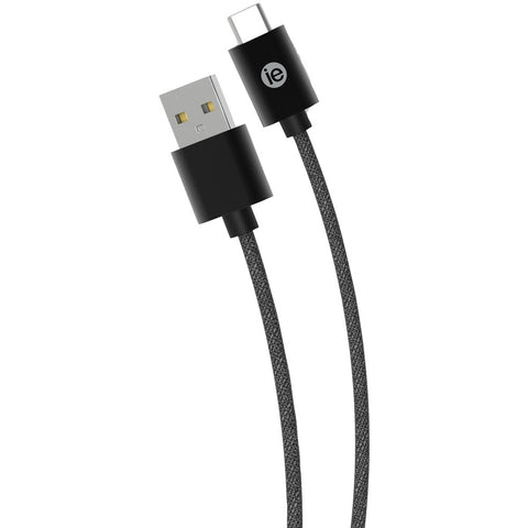 Iessentials Charge &amp;amp; Sync Braided Usb-c To Usb-a Cable&#44; 6ft (black) Ienbc6cbk