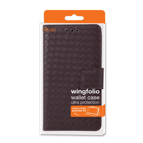 Reiko Samsung Galaxy Note 4 Braided Wallet Case In Brown