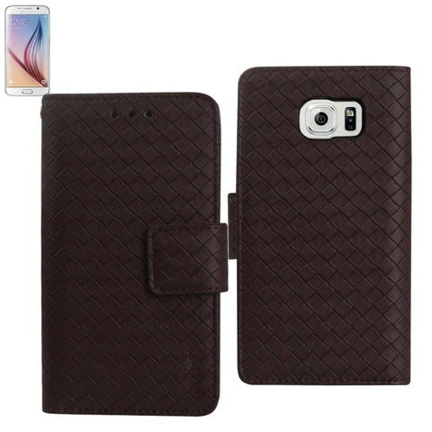 Reiko Samsung Galaxy S6 Braided Wallet Case In Brown