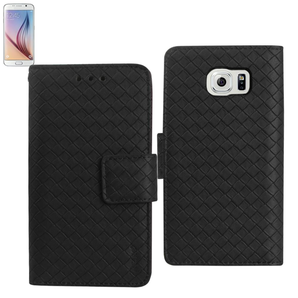 Reiko Samsung Galaxy S6 Braided Wallet Case In Black