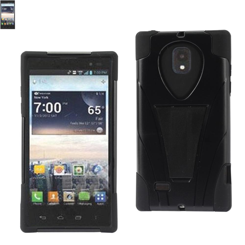 Reiko Lg Spectrum 2 Hybrid Heavy Duty Case With Kickstand In Black