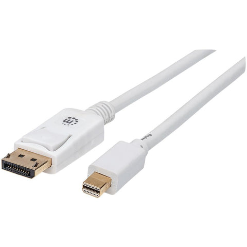 Manhattan Mini DisplayPort Male to DisplayPort Male Monitor Cable, 6', White