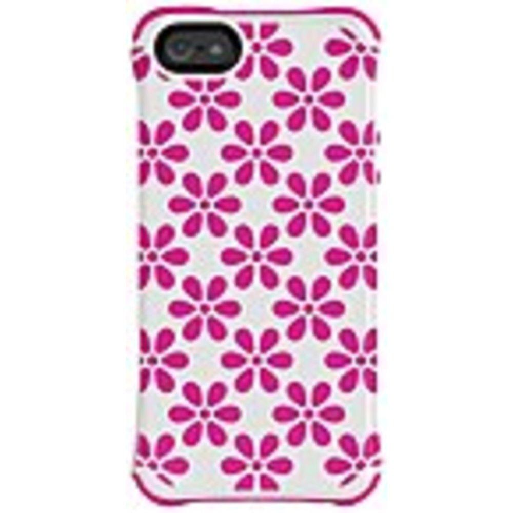 Ballistic Iphone 5 Aspira Series Case - For Iphone - Pink And White Flower - Rubberized - Shock Absorbing - Plastic, Thermoplastic Polyurethane (tpu)
