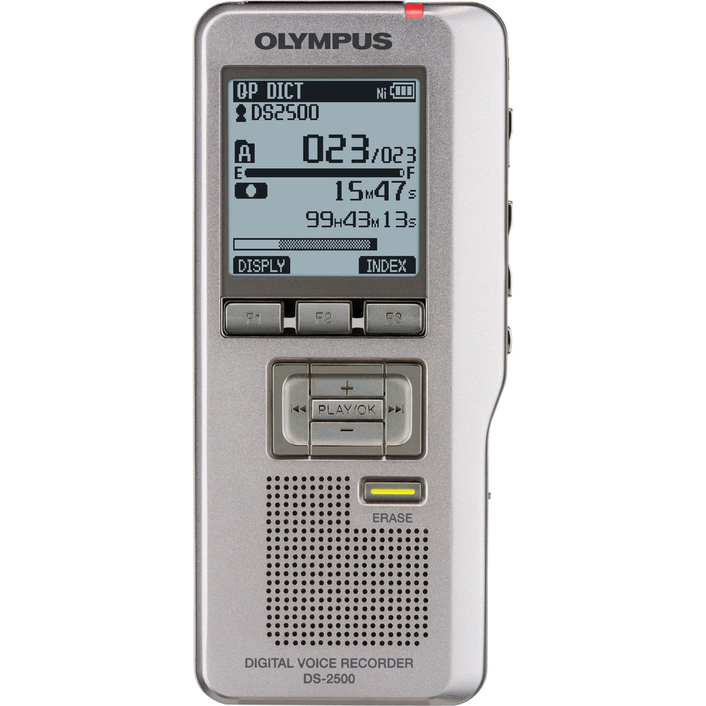 Olympus Ds-2500 2gb Digital Voice Recorder - Sd - Sd Supported - 1.7 Lcd - Headphone - 303 Hourspeacerecording Time - Portable