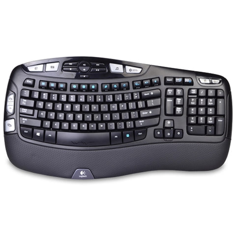 Logitech K350 2.4ghz 102-key Wireless Multimedia Wave Keyboardw/usb Unifying Nano Receiver (black)