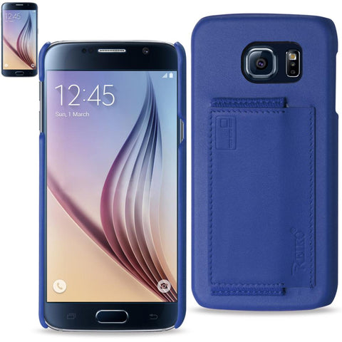 Reiko Samsung Galaxy S6 Rfid Genuine Leather Case Protection And Key Holder In Ultramarine