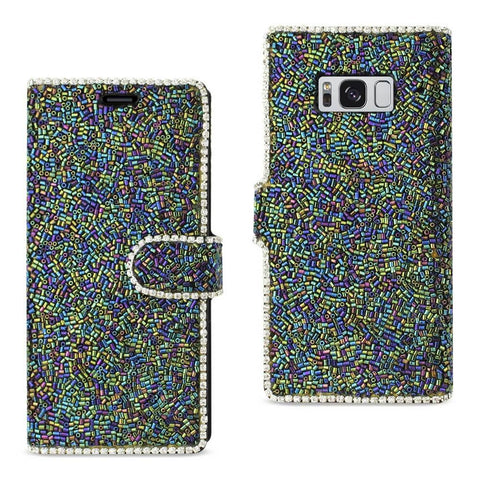 Reiko Samsung Galaxy S8/ Sm Bead Diamond Wallet Case In Black