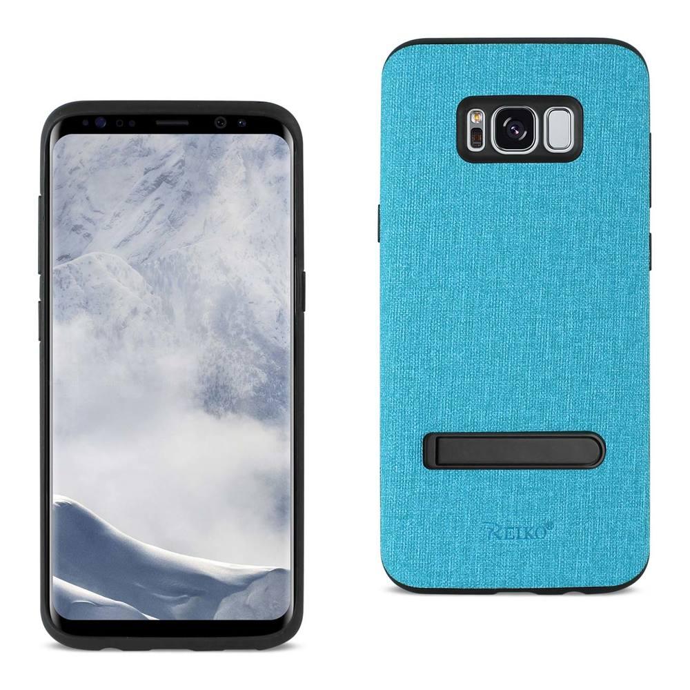 Reiko Samsung Galaxy S8 Edge/ S8 Plus Denim Texture Tpu Protector Cover In Blue