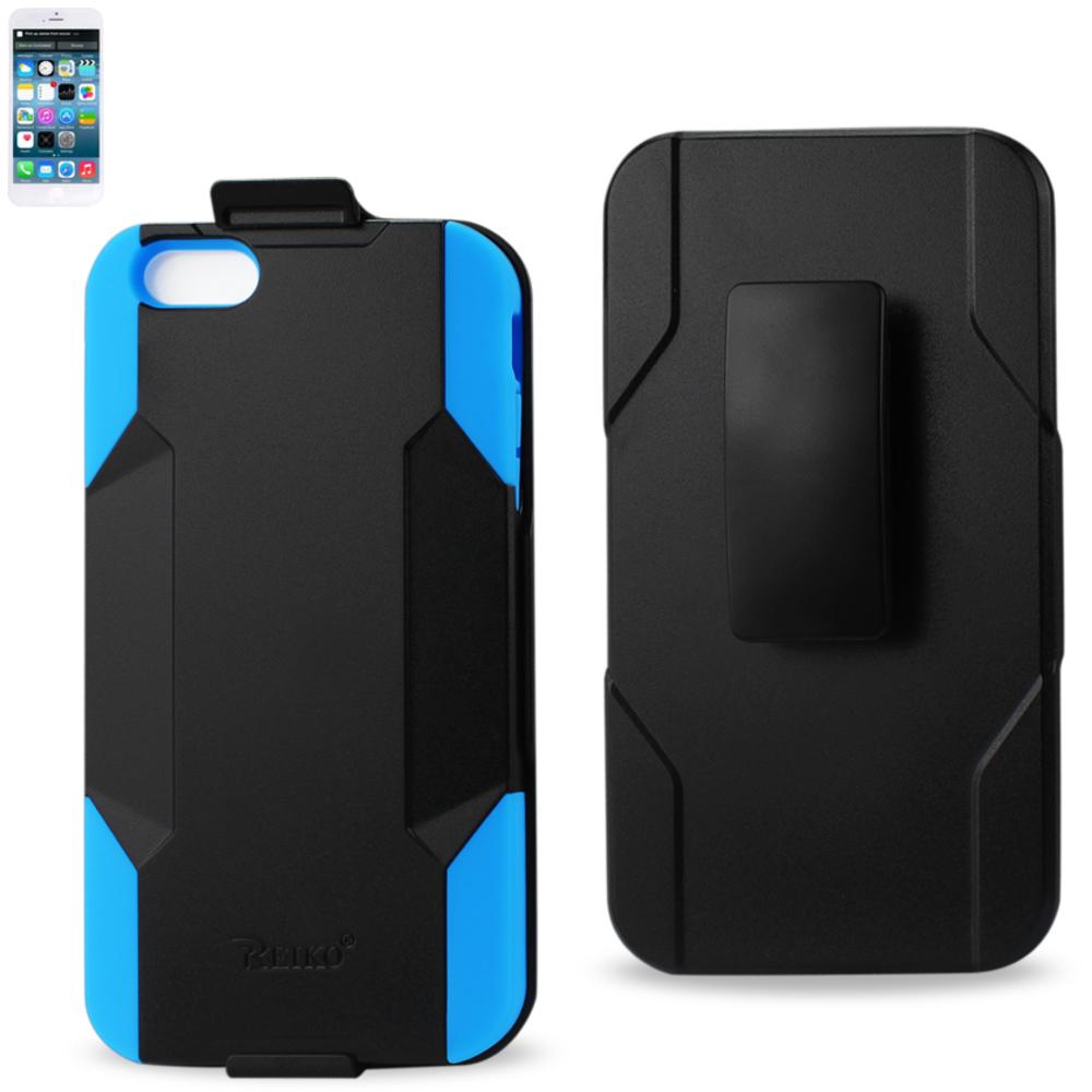 Reiko Iphone 6 Plus 3-in-1 Hybrid Heavy Duty Holster Combo Case In Navy Black