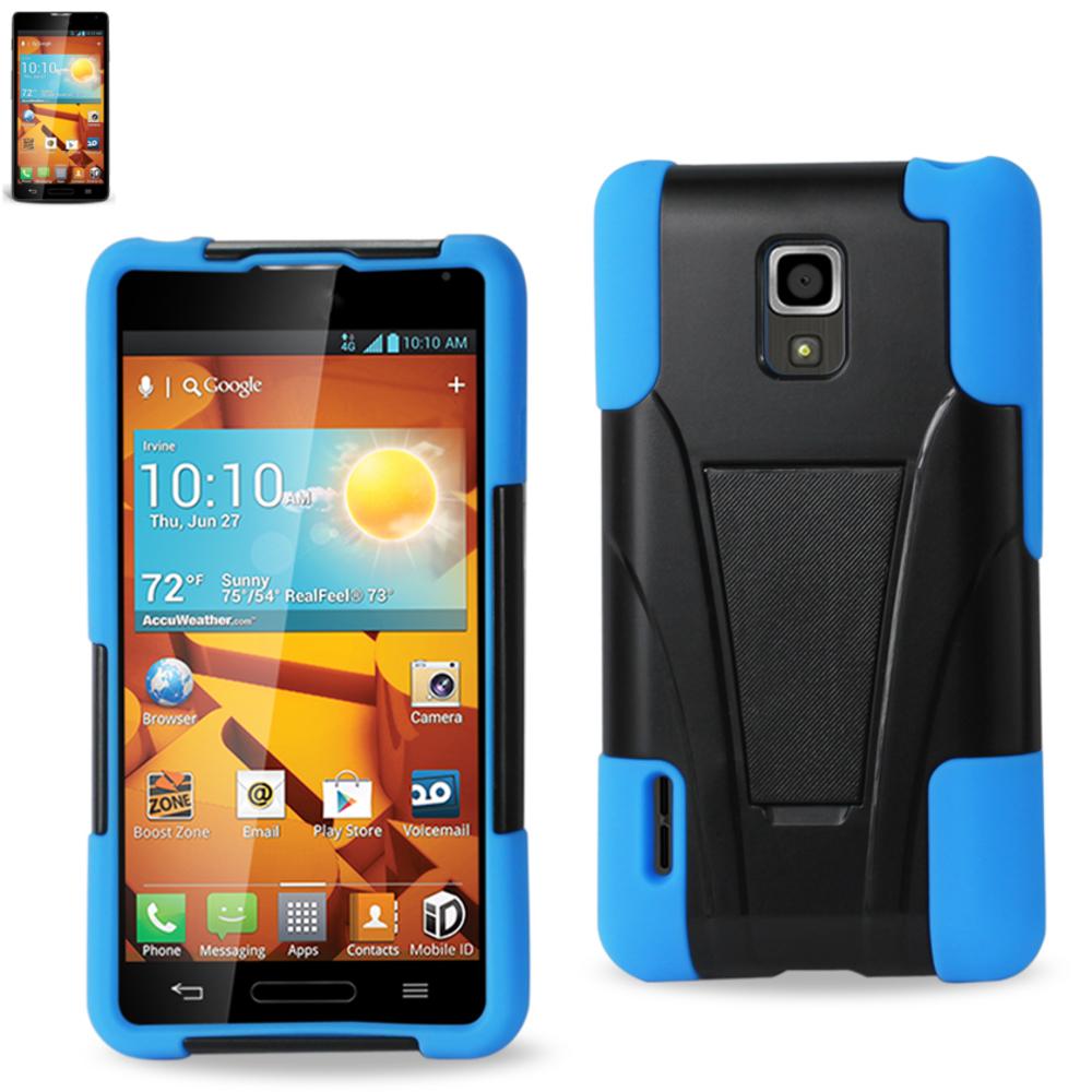 Reiko Lg Optimus F7 Hybrid Heavy Duty Case With Kickstand In Navy Black