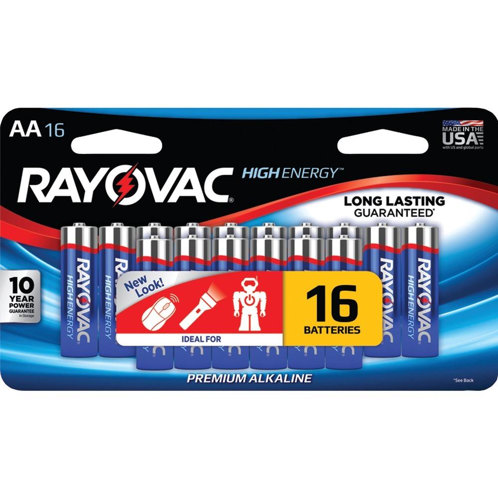 Rayovac 815-16ltj Aa Alkaline Batteries (16 Pk)