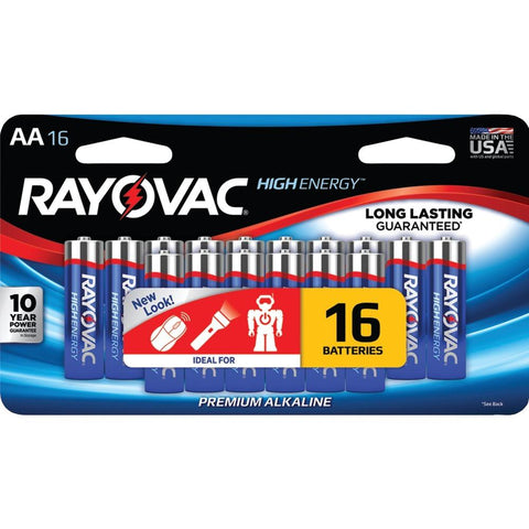 Rayovac 815-16ltj Aa Alkaline Batteries (16 Pk)