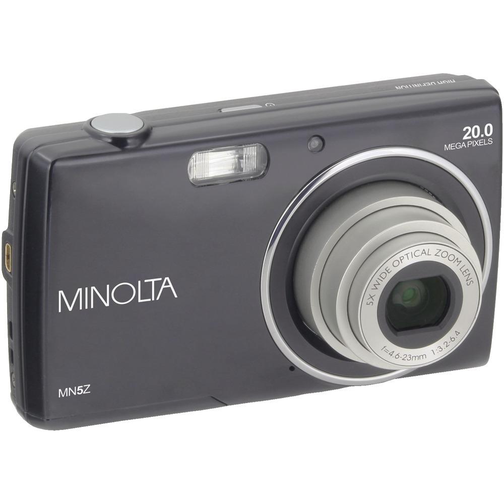 Minolta 20-megapixel Mn5z Hd Digital Camera With 5x Zoom (black) Elbmn5zbk