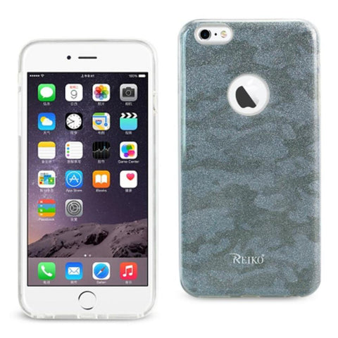 Reiko Iphone 6 Plus/ 6s Plus Shine Glitter Shimmer Camouflage Hybrid Case In Blue