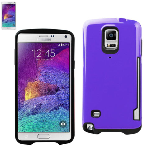 Reiko Samsung Galaxy Note 4 Candy Shield Case With Card Holder In Purple