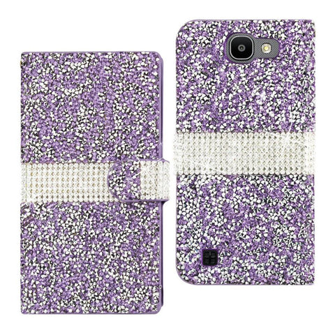 Reiko Lg Spree Diamond Rhinestone Wallet Case In Purple