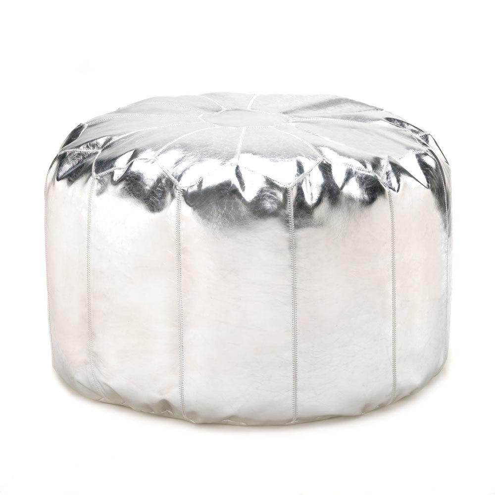 Silver Ottoman Pouf 10015184