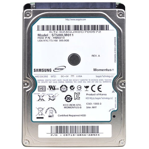Samsung Hm501ii 500gb Sata/300 5400rpm 8mb 2.5 Hard Drive