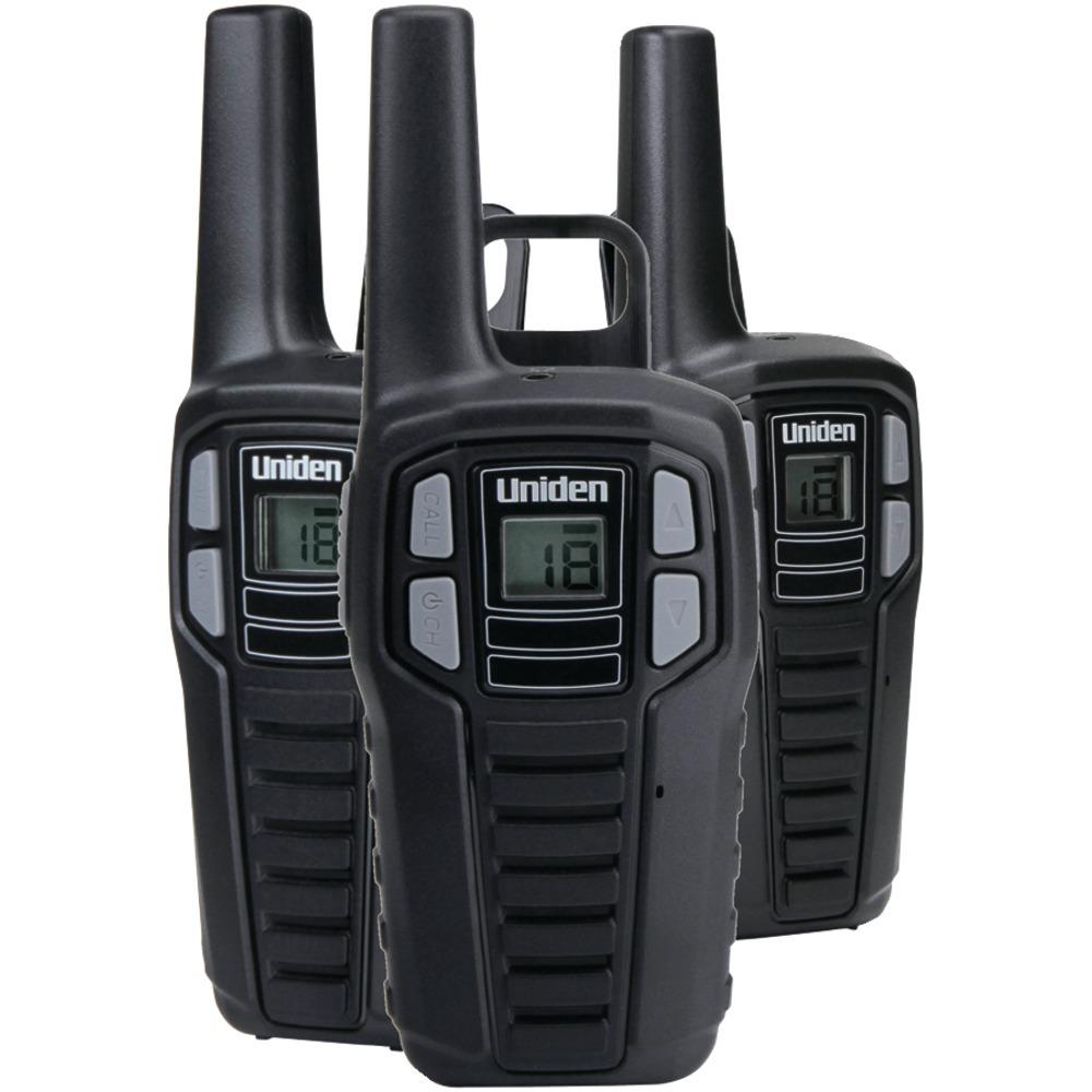 Uniden Sx167-3ch 16-mile 2-way Frs/gmrs Radios (3 Pk; With 9 Batteries)